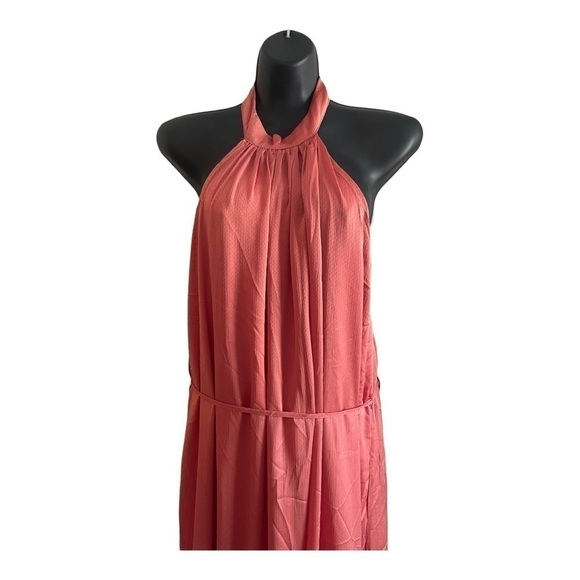 One One Six Halter Style Maxi Tiered Skirt Dress In Clay - Picture 2 of 14